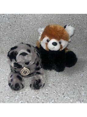 Wild Republic Harbor Seal & Red Panda Lot Plush Stuffed Animal Toy